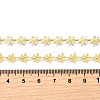 Brass Flower Link Chain Necklaces NJEW-M108-25G-3