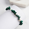 Natural Malachite Braided Beads Bracelets BJEW-L692-001G-5