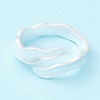 925 Sterling Silver Matte Cuff Ring RJEW-Z011-01S-1