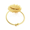 Real 18K Gold Plated 304 Stainless Steel Open Cuff Rings for Women LS-RJEW-B061-02G-09-3