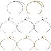8Pcs 4 Styles 304 Stainless Steel Satellite Chain Bracelet Slider Making AJEW-AR0001-87-1