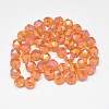 Electroplate Glass Beads Strands EGLA-Q085-10mm-06-2