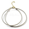 Polyester Cord Braided Necklace Makings MAK-L043-03G-07-1