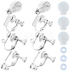 Brass Clip-on Earring Converters Findings KK-BBC0021-50S-1