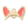 Zinc Alloy Tomato Enamel Cat Ears Links ENAM-NH0001-01G-1