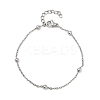 304 Stainless Steel Satellite Chains Bracelet for Women BJEW-E111-08P-A-1