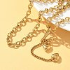 304 Stainless Steel Toggle Heart Y Necklaces for Women NJEW-M101-04G-1