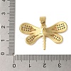 Rack Plating Brass Micro Pave Cubic Zirconia Pendants KK-P279-14G-3