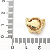 Brass Micro Pave Clear Cubic Zirconia Magnetic Clasps KK-Z139-01G-01-3