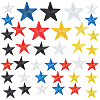 43Pcs 14 Style Star Computerized Embroidery Cloth Iron on/Sew on Patches DIY-PH0021-13-1