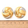 304 Stainless Steel Two Tone Stud Earrings EJEW-F355-04GP-01-3