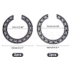 SUPERFINDINGS 4Pcs 2 Colors Waterproof PVC Flower Pattern Classical Guitar Sound Hole Ring Mouth Wheel Sticker DIY-FH0003-07-4