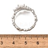 Oval Brass Cat Eye Cuff Rings for Women RJEW-U042-01P-01-5