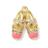 Brass Micro Pave Cubic Zirconia Pendants KK-P342-02G-02-1