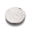 Tarnish Resistant 304 Stainless Steel Textured Pendants LS-STAS-I098-01-15mm-P-2