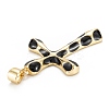 Brass Enamel Pendants KK-M220-06G-B-3