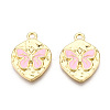 Rack Plating Alloy Enamel Pendants PALLOY-T077-209C-2