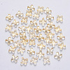 Transparent Spray Painted Glass Beads GLAA-R211-06-C06-1