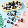 80Pcs Food Grade Eco-Friendly Silicone Focal Beads SIL-TA0002-66-7