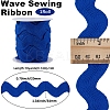 10 Yards Polyester Wavy Fringe Trim Ribbon OCOR-GF0004-25B-2