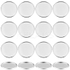 60Pcs 304 Stainless Steel Plain Edge Bezel Cups STAS-SC0009-12-1