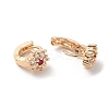 Rack Plating Brass Micro Pave Cubic Zirconia Hoop Earrings LS-EJEW-P238-29KCG-2