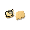 Ion Plating(IP) 304 Stainless Steel Enamel Pendants STAS-M102-39G-2