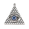 Tibetan Style Alloy Egyptian Pyramid Eye Pendants LS-PALLOY-K021-04AS-1