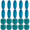 200Pcs 2 Styles Dyed Natural Wood Beads WOOD-PA0001-29B-7