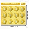 34 Sheets Self Adhesive Gold Foil Embossed Stickers DIY-WH0509-044-2