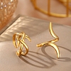 2Pcs 304 Stainless Steel Adjustable Cuff Rings Sets for Women RJEW-Z099-02G-2