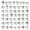 50Pcs 50 Style Tibetan Style Alloy European Beads TIBE-YW0001-21-2