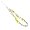 1 Set ABS Plastic Imitation Pearl & Wood & Polymer Clay Beaded Mobile Straps HJEW-FH0001-54-2