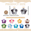36Pcs 9 Colors Wool Yarn Flower Ornament Accessories AJEW-FG0005-27-2