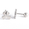 Tarnish Resistant 201 Stainless Steel Barbell Cartilage Earrings EJEW-R147-06-4