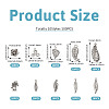 100Pcs 10 Styles Tibetan Style Alloy Pendants TIBE-TA0001-34-4