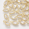 Brass Cubic Zirconia Charms KK-T035-27-1