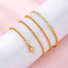 Brass Rope Chains Necklaces for Women NJEW-D302-03G-5