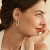 1 Pair 925 Sterling Silver Hoop Earrings for Women EJEW-BBC0001-62-6