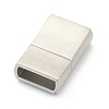 Tarnish Resistant 304 Stainless Steel Magnetic Clasps with Glue-in Ends X-STAS-B017-03P-2