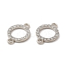 Alloy Connector Charms with Crystal Rhinestone X-FIND-H039-81P-2