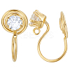 20Pcs Brass Vortex Clip-on Earring Findings KK-BBC0011-05-1