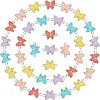 60Pcs 5 Colors 304 Stainless Steel Enamel Links Connectors STAS-PH0001-38-1