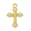 Brass Micro Pave Clear Cubic Zirconia Pendants KK-L238-13G-1