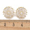 Rack Plating Brass Micro Pave Clear Cubic Zirconia Buttons KK-K293-08G-3