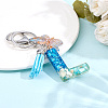 1Pc Resin Letter & Acrylic Butterfly Tassel Keychains KEYC-GF0001-19A-3