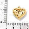 Brass Micro Pave Clear Cubic Zirconia Pendants KK-R221-01G-01-3