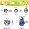 50Pcs 5 Styles Handmade Millefiori Lampwork Beads LAMP-YW0001-93-3