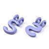 Rack Plating Spray Painted Alloy 2-Loop Link Pendants PALLOY-N176-01S-3