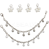 2Pcs 2 Styles Alloy Shoe Decoration Chain AJEW-GF0011-22-6
